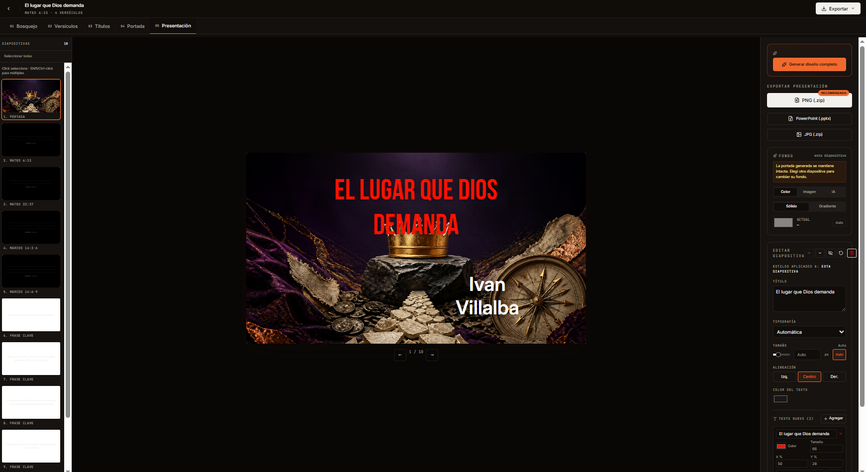 Editor — Presentación